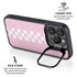 Pink Checkerboard iPhone 15 Pro Kickstand Case